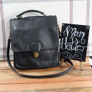 Mitchell Leather Turnlock Crossbody Purse USA made